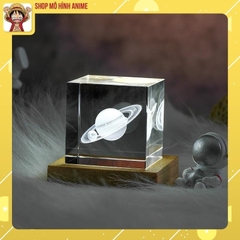 Đèn Ngủ Pha Lê Hình Lập Phương, Hệ Mặt Trời, Ánh Sáng Vàng, Bao Gồm Đế, Đèn Decor Trang Trí, Quà Tặng Người Thân