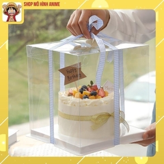 Hộp Trong Suốt Kèm Ruy Băng, Hộp Đựng Các Sản Phẩm Quà Tặng, Bánh Kem, Gấu Bông, Đồ Trang Trí