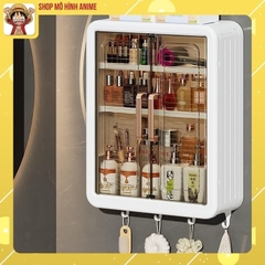 Tủ Nhà Tắm, Kệ Đa Năng Đựng Mĩ Phẩm, Nước Hoa Treo Tường, 3 Tầng Không Thấm Nước Không Cần Đục Lỗ, Chống Bụi Bẩn
