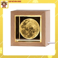 Đèn Ngủ Quả Cầu Pha Lê 3D Phát Sáng, Quả Cầu Lập Phương, Khung gỗ, Tích Điện, Thích Hợp Làm Đèn Ngủ, Đèn Decor, Quà Tặng