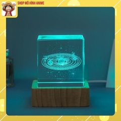 Đèn Ngủ Pha Lê Hình Lập Phương, Hệ Mặt Trời, Ánh Sáng Đổi Màu, Đèn Decor Trang Trí, Quà Tặng Người Thân