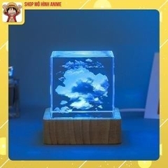 Đèn Ngủ Pha Lê Hình Lập Phương, Hệ Mặt Trời, Ánh Sáng Đổi Màu, Đèn Decor Trang Trí, Quà Tặng Người Thân