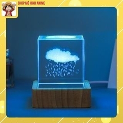 Đèn Ngủ Pha Lê Hình Lập Phương, Hệ Mặt Trời, Ánh Sáng Đổi Màu, Đèn Decor Trang Trí, Quà Tặng Người Thân