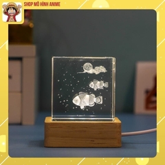 Đèn Pha Lê Hình Lập Phương 3D Phát Sáng, Đại  Dương Biển Cả,  Đèn Decor Trang Trí, Quà Tặng Sinh Nhật, Người Thân