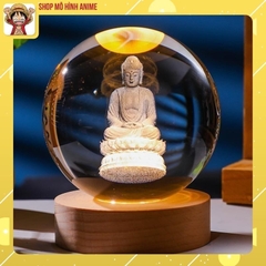 Đèn Ngủ Quả Cầu Pha Lê Hình Tượng Phật, Chúa jesus, Quan Thế Âm, Đèn 3D Phát Sáng Ban Đêm, Decor Trang Trí, Quà Tặng
