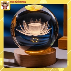 Đèn Ngủ Quả Cầu Pha Lê Hình Tượng Phật, Chúa jesus, Quan Thế Âm, Đèn 3D Phát Sáng Ban Đêm, Decor Trang Trí, Quà Tặng
