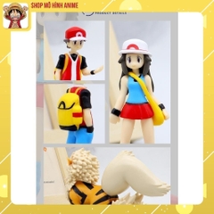 Bộ 8 Mô Hình Nhân Vật Pokemon, Pikachu, Gengar, Hitokage Và Các Huấn Luyện Viên Cao 8cm, Mô Hình Decor Trang Trí