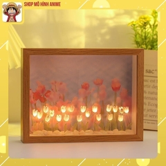 Đèn Ngủ Hoa Tulip Trang Trí Trong Khung Ảnh, Đèn Decor Trang Trí Handmade, Đồ DIY, Quà Tặng Sinh Nhật, Dịp Lễ Đặc Biệt