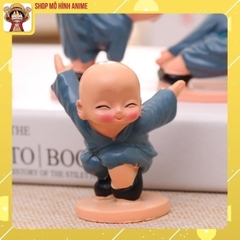 Mô Hình 4 Chú Tiểu KungFu, Decor Trang Trí Phòng Học, Làm Việc, Taplo Ô Tô