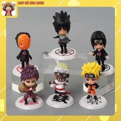 Mô Hình 6 Nhân Vật ChiBi Naruto, Garaa, Itachi, Sasuke Cao 6-9 cm, Decor Trang Trí, Bộ Sưu Tập Nhân Vật Cho Các Bạn Nhỏ