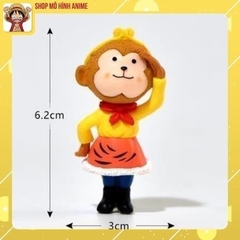 Mô Hình Tây Du Ký 5 Thầy Trò Đường Tăng, Tôn Ngộ Không, Cao 6cm, Mô hình Để Bàn Làm Việc, Decor Trang Trí