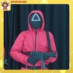 Mặt Nạ Boss Quản Trị Viên Trong Squid Game,Trò Chơi Con Mực,Mặt Nạ Halloween, Đồ Chơi Hóa Trang Cho Bé