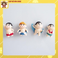 Mô Hình  4 Tượng Shin Cậu Bé Bút Chì, Cute Đáng Yêu, Trang Trí Bàn Học Góc Làm Việc, Tiểu Cảnh, Bộ Sưu Tập Nhận Vật