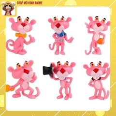 Bộ 6 Mô Hình Báo Hồng, Nhiều Tư Thế Đáng Yêu Cute, Mô Hình Mini Decor Trang Trí Phòng Học, Bàn Làm Việc