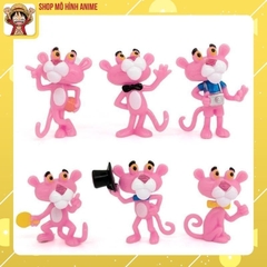Bộ 6 Mô Hình Báo Hồng, Nhiều Tư Thế Đáng Yêu Cute, Mô Hình Mini Decor Trang Trí Phòng Học, Bàn Làm Việc