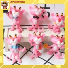 Bộ 6 Mô Hình Báo Hồng, Nhiều Tư Thế Đáng Yêu Cute, Mô Hình Mini Decor Trang Trí Phòng Học, Bàn Làm Việc