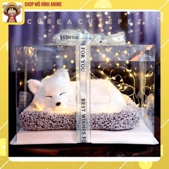 Hộp Quà Tặng Sinh Nhật, Hộp Quà Thú Cưng Cáo Trắng Dễ Thương, Decor Trang Trí, Thích Hợp Làm Quà Tặng
