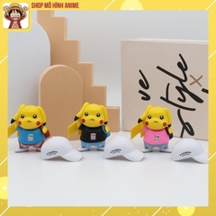 Mô Hình Pikachu Thời Trang Hip Hop, Cao 8cm, Mô Hình Decor Trang Trí, Bộ Sưu Tập Nhân Vật, Quà Tặng Cho Bé