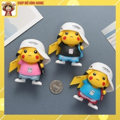 Mô Hình Pikachu Thời Trang Hip Hop, Cao 8cm, Mô Hình Decor Trang Trí, Bộ Sưu Tập Nhân Vật, Quà Tặng Cho Bé