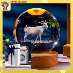 Combo Quả Cầu Pha Lê 3D Phát Sáng Hình 12 Con Giáp Kèm Hộp Đựng Sang Trọng, Đồ Decor Trang Trí, Quà Tặng Sinh Nhật