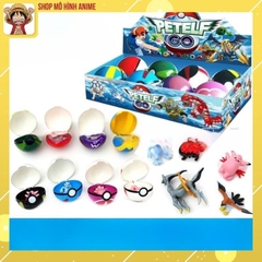 Hộp 8 Bóng Pokemon Đa Sắc Khác Nhau, Bóng Lớn 7cm,  Chứa Pokemon Bất Kỳ, Full Box - Quà Tặng Dành Cho Các Bạn Nhỏ
