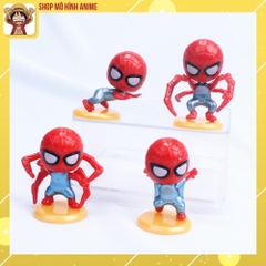 Mô Hình 8 Nhân Vật Người Nhện Spider Man, Decor Trang Trí Bánh Kem, Bánh Sinh Nhật, Quà Tặng Cho Bé