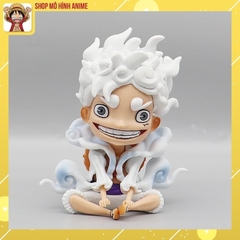 Mô Hình Luffy Ngồi Thần Mặt Trời Nika, 2 Phiên Bản Trắng Cam, Cao 12cm, Mô Hình Decor Trang Trí, Bộ Sưu Tập Nhân Vật