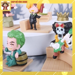 Mô Hình One Piece, Bộ 9 Nhân Vật Băng Hải Tặc Sân Khấu Phiên Bản Thế Hệ Thứ 59 Luffy Xay Thịt, Mô Hình Decor Trang Trí