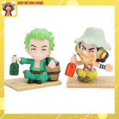 Mô Hình One Piece, Bộ 9 Nhân Vật Băng Hải Tặc Sân Khấu Phiên Bản Thế Hệ Thứ 59 Luffy Xay Thịt, Mô Hình Decor Trang Trí