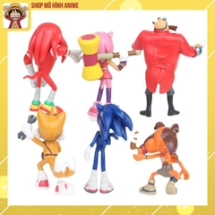 Mô Hình Nhân Vật Hoạt Hình Nhím Sonic Thần Tốc, Bộ 6 Nhân Vật Các Phiên Bản Khác Nhau, Nhận Vật Chibi Cao 6cm