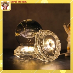Đèn Ngủ 3D Quả Cầu Pha Lê , Đế thủy tinh vàng ấm , Quà Tặng Sinh Nhật, Quà Lưu Niệm, Qùa Tặng Giáng Sinh