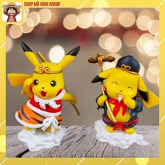 Mô Hình Pikachu Cosplay Tôn Ngộ Không, Chư Bắt Giới, Mô Hình Cao 13cm, Decor Trang Trí, Bộ Sưu Tập Nhân Vật