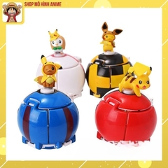 Đồ Chơi 4 Quả Cầu Pokemon Tự Động Ném Thú, Mô Hình Pikachu, Đồ Chơi Dành Cho Bé, Quà Tặn Sinh Nhật