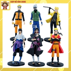 Mô Hình Naruto, Bộ 6 Mô Hình Naruto, Itachi, Sasuke, Kakashi, Cao 18cm, Mô Hình Decor Trang Trí, Bộ Sưu Tập Nhân Vật