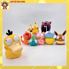 Bộ 8 Mô Hình Pokemon Mắt To Ngộ Nghĩnh, Pikachu, Charmander và Squirtle Dễ Thương, Mô Hình Cao 8cm, Bộ Sưu Tập Nhân Vật