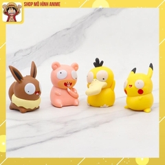 Bộ 8 Mô Hình Pokemon Mắt To Ngộ Nghĩnh, Pikachu, Charmander và Squirtle Dễ Thương, Mô Hình Cao 8cm, Bộ Sưu Tập Nhân Vật