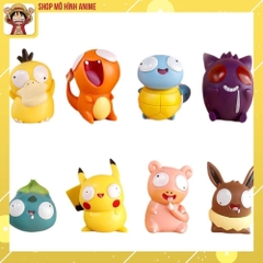 Bộ 8 Mô Hình Pokemon Mắt To Ngộ Nghĩnh, Pikachu, Charmander và Squirtle Dễ Thương, Mô Hình Cao 8cm, Bộ Sưu Tập Nhân Vật