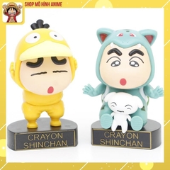 Bộ 5 Mô Hình Crayon Shin-Chan Cậu Bé Bút Chì Cosplay Nhân Vật Pokemon Siêu Cute, Cao 15cm, Mô Hình Decor Trang Trí