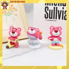 Mô Hình 6 Nhân Vật Gấu Dâu Lotso Đi Xe Đáng Yêu Cute, Cao 8cm Thích Hợp Decor Trang Trí Phòng Ngủ, Quà Tặng Sinh Nhật