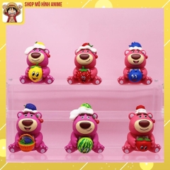 Mô Hình 6 Nhân Vật Gấu Dâu Ôm Hoa Quả Đáng Yêu Cute, Cao 8cm, Thích Hợp Decor Trang Trí Phòng Ngủ, Quà Tặng Sinh Nhật