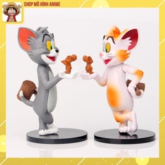 Mô Hình Tom Và Jerry, Bộ 4 Mô Hình Tom Ăn Hamburger Jerry Siêu Dễ Thương,Cao 10cm, Thích Hợp Decor Trang Trí, Bộ Sưu Tập