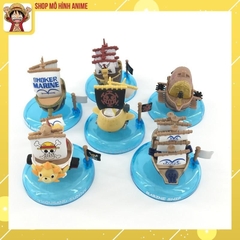Bộ 6 Mô Hình Tàu Cướp Biển OnePiece, Thuyền Thousand Sunny, Mô Hình Decor Trang Trí, Bộ Sưu Tập Nhân Vật