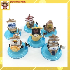 Bộ 6 Mô Hình Tàu Cướp Biển OnePiece, Thuyền Thousand Sunny, Mô Hình Decor Trang Trí, Bộ Sưu Tập Nhân Vật