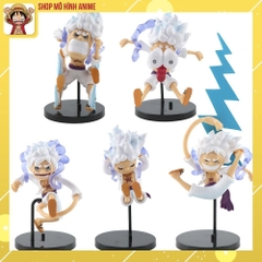 Mô Hình One Piece Luffy Gear 5, Bộ 5 Nhân Vật Trạng Thái Thần Mặt Trời Nika Cao 18cm, Mô Hình Decor Trang Trí,Bộ Sưu Tập