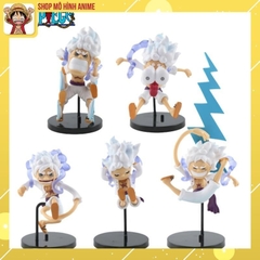 Mô Hình One Piece Luffy Gear 5, Bộ 5 Nhân Vật Trạng Thái Thần Mặt Trời Nika Cao 18cm, Mô Hình Decor Trang Trí,Bộ Sưu Tập