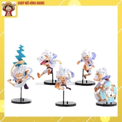 Mô Hình One Piece Luffy Gear 5, Bộ 5 Nhân Vật Trạng Thái Thần Mặt Trời Nika Cao 18cm, Mô Hình Decor Trang Trí,Bộ Sưu Tập