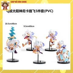 Mô Hình One Piece Luffy Gear 5, Bộ 5 Nhân Vật Trạng Thái Thần Mặt Trời Nika Cao 18cm, Mô Hình Decor Trang Trí,Bộ Sưu Tập