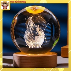 Đèn Ngủ Pha Lê 3D Phát Sáng, Quả Cầu Pha Lê 12 Cung Hoàng Đạo, Đèn USB, Thích Hợp Decor Trang Trí, Quà Tặng Ý Nghĩa