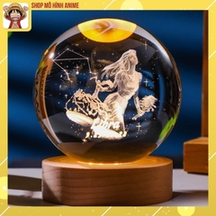 Đèn Ngủ Pha Lê 3D Phát Sáng, Quả Cầu Pha Lê 12 Cung Hoàng Đạo, Đèn USB, Thích Hợp Decor Trang Trí, Quà Tặng Ý Nghĩa