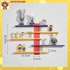Kệ Gắn Tường Hình Bậc Thang Đa Năng Hiện Đại, Giá Treo Tường Trưng Bày Mô Hình Popmart, Lưu Trữ Đồ Dùng, Đồ Decor